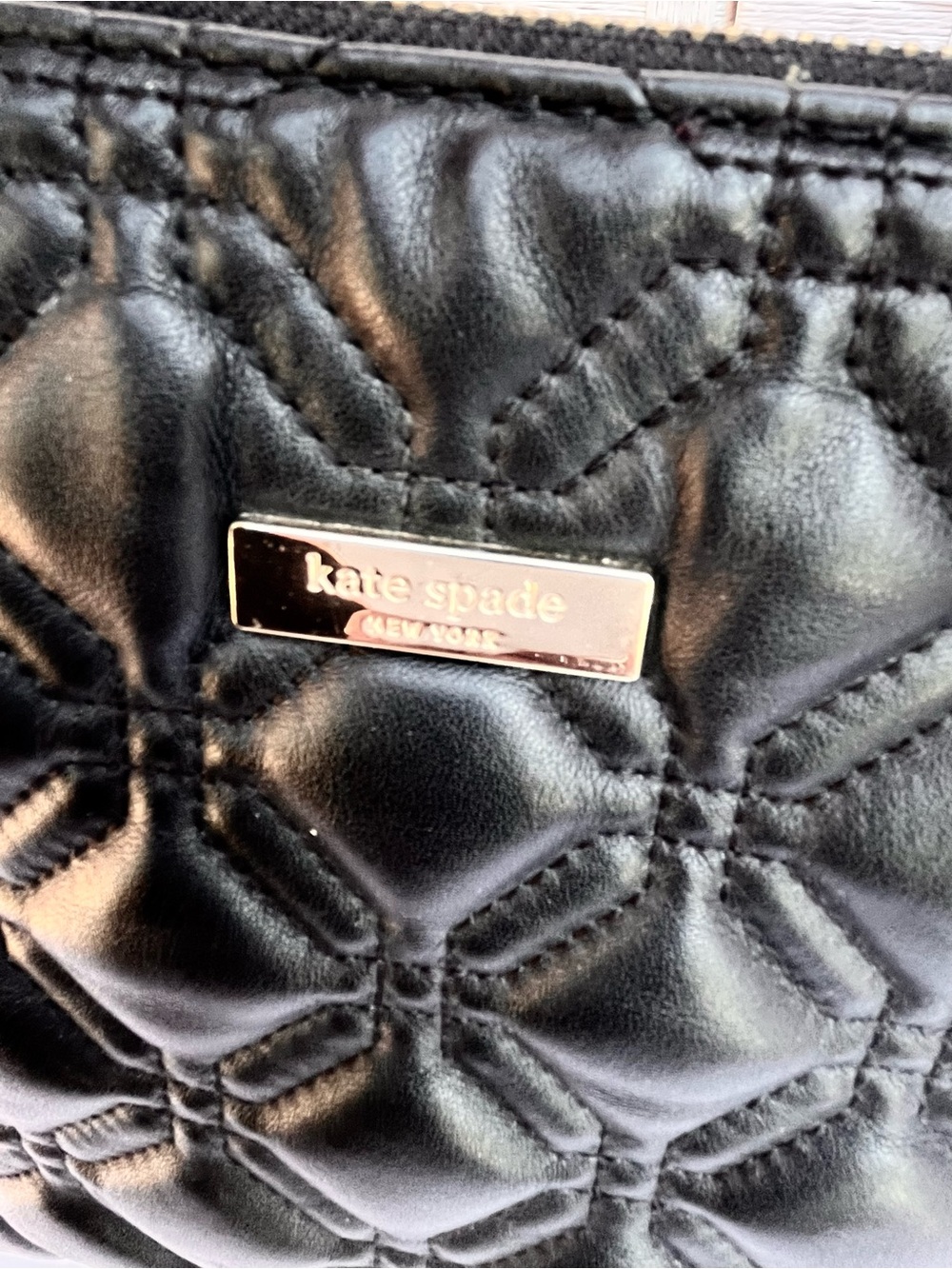 Kate Spade Quilted Satchel Soft Black Leather - Picture 5 of 5